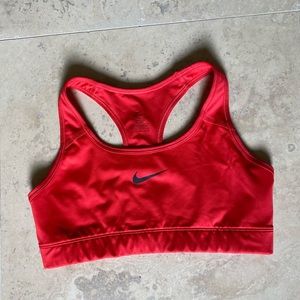 Red Nike Sports Bra size Medium